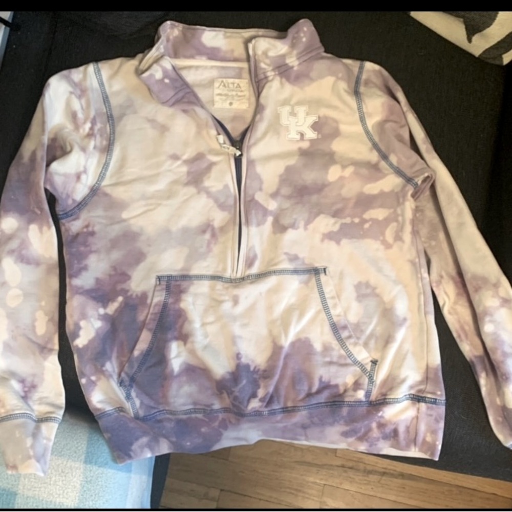 University of Kentucky tie dye quarter zip